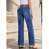 image:imageSidefeel Womens High Waisted Stretchy Straight Leg JeansDark Blue