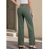 image:imageSidefeel Womens High Waisted Stretchy Straight Leg JeansGeen