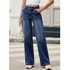 image:imageSidefeel Womens High Waisted Wide Leg Stretchy JeansBluing