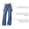 image:imageSidefeel Womens High Waisted Wide Leg Stretchy JeansLight Blue