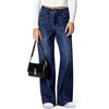 image:imageSidefeel Womens High Waisted Wide Leg Stretchy JeansNavy Blue