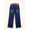 image:imageSidefeel Womens High Waisted Wide Leg Stretchy JeansNavy Blue