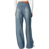 image:imageSidefeel Womens High Waisted Wide Leg Stretchy JeansVintage Blue