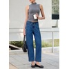 image:imageSidefeel Womens Jeans Drawstring Barrel Denim PantsBluing