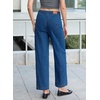 image:imageSidefeel Womens Jeans Drawstring Barrel Denim PantsBluing