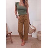 image:imageSidefeel Womens Jeans Drawstring Barrel Denim PantsBrown