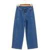 image:imageSidefeel Womens Jeans Drawstring Barrel Denim PantsDark Blue
