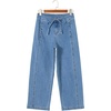 image:imageSidefeel Womens Jeans Drawstring Barrel Denim PantsLight Blue