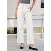 image:imageSidefeel Womens Jeans Drawstring Barrel Denim PantsWhite