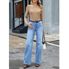 image:imageSidefeel Womens Lace Long Sleeve Tops Sheer See Through Shirts Mesh BlousesKhaki