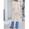 image:imageSidefeel Womens Long Cardigans Lightweight Kimonos Long Sleeve SweatersBeige