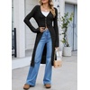 image:imageSidefeel Womens Long Cardigans Lightweight Kimonos Long Sleeve SweatersBlack