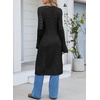image:imageSidefeel Womens Long Cardigans Lightweight Kimonos Long Sleeve SweatersBlack