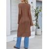 image:imageSidefeel Womens Long Cardigans Lightweight Kimonos Long Sleeve SweatersCoffee
