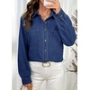 image:imageSidefeel Womens Long Sleeve Button Down Denim ShirtBluing