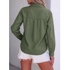 image:imageSidefeel Womens Long Sleeve Button Down Denim ShirtGreen