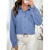 image:imageSidefeel Womens Long Sleeve Button Down Denim ShirtIceland Blue