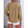 image:imageSidefeel Womens Long Sleeve Button Down Denim ShirtKhaki