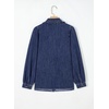 image:imageSidefeel Womens Long Sleeve Peter Pan Collar Denim ShirtDark Blue