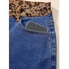 image:imageSidefeel Womens MidLow Rise Jeans Leopard Waist Wide Leg Denim PantsBluing