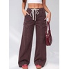 image:imageSidefeel Womens MidLow Rise Y2K Boyfriend Baggy JeansCoffee