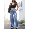 image:imageSidefeel Womens MidLow Rise Y2K Boyfriend Baggy JeansLight Blue