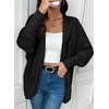 image:imageSidefeel Womens Oversized Cardigan Sweaters Boho Lightweight SweaterBlack