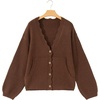 image:imageSidefeel Womens Oversized Fuzzy Cardigan SweatersDark Brown