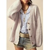 image:imageSidefeel Womens Oversized Fuzzy Cardigan SweatersWhite