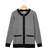 image:imageSidefeel Womens Plaid Cardigan SweatersBlack