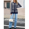 image:imageSidefeel Womens Plaid Cardigan SweatersDark Blue
