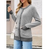 image:imageSidefeel Womens Plaid Cardigan SweatersGray