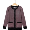 image:imageSidefeel Womens Plaid Cardigan SweatersPink