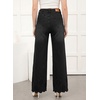 image:imageSidefeel Womens Straight Leg Floral Embroidery JeansBlack