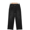image:imageSidefeel Womens Straight Leg Floral Embroidery JeansBlack