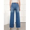 image:imageSidefeel Womens Straight Leg Floral Embroidery JeansDark Blue