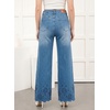 image:imageSidefeel Womens Straight Leg Floral Embroidery JeansLight Blue