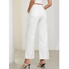 image:imageSidefeel Womens Straight Leg Jeans Embroidered Denim Pants with PocketsWhite