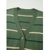 image:imageSidefeel Womens Striped Cropped Cardigan SweatersGreen