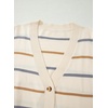 image:imageSidefeel Womens Striped Cropped Cardigan SweatersWhite