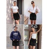 image:imageSidefeel Womens Summer High Waist Jean SkirtBlack