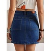 image:imageSidefeel Womens Summer High Waist Jean SkirtBluing