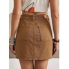 image:imageSidefeel Womens Summer High Waist Jean SkirtBrown