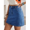 image:imageSidefeel Womens Summer High Waist Jean SkirtDark Blue