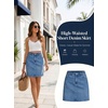 image:imageSidefeel Womens Summer High Waist Jean SkirtLight Blue