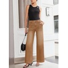 image:imageSidefeel Womens Wide Leg Jeans High Waisted Baggy Denim PantsBrown
