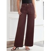 image:imageSidefeel Womens Wide Leg Jeans High Waisted Baggy Denim PantsChicory Coffee