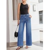 image:imageSidefeel Womens Wide Leg Jeans High Waisted Baggy Denim PantsLight Blue