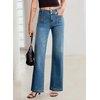 image:imageSidefeel Womens Wide Leg Jeans High Waisted Denim PantsBluing