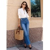 image:imageSidefeel Womens Wide Leg Jeans High Waisted Denim PantsDark Blue